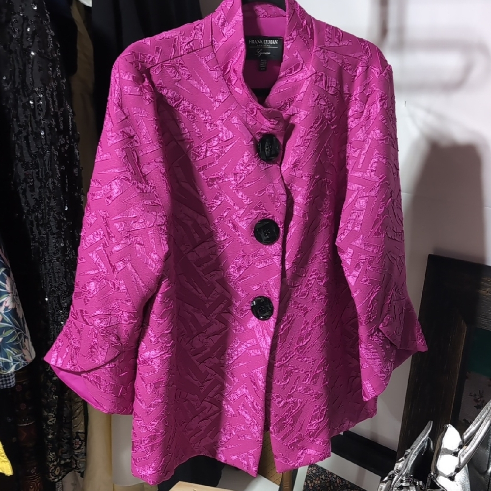 Frank Lyman Design Fuchsia Textured Blazer